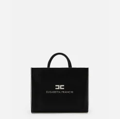 Borse A Mano|Elisabetta Franchi 24/7 Borsa 12/16 Nero/Cream