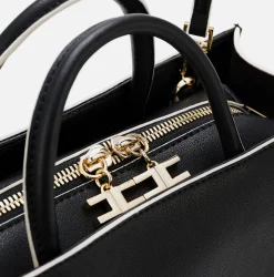 Borse A Mano|Elisabetta Franchi 24/7 Borsa 12/16 Nero/Cream