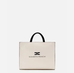 Borse A Mano|Elisabetta Franchi 24/7 Borsa 12/16 Cream/Nero