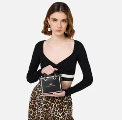 Borse A Mano|Elisabetta Franchi 24/7 Borsa 18/22 Nero/Cream
