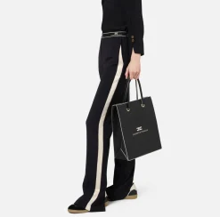 Borse A Mano|Elisabetta Franchi 24/7 Borsa 6/10 Tall Nero/Cream