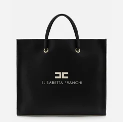 Borse A Mano|Elisabetta Franchi 24/7 Maxi Bag 10/20 Nero/Cream