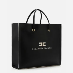Borse A Mano|Elisabetta Franchi 24/7 Maxi Bag 10/20 Nero/Cream
