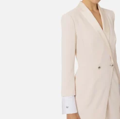 Abiti Red Carpet|Red Carpet|Elisabetta Franchi Abito red carpet in crêpe con revers in raso Burro