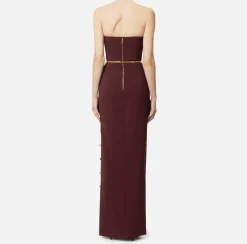 Abiti Red Carpet|Red Carpet|Elisabetta Franchi Abito red carpet in crêpe con scollo bustier RougeNoir