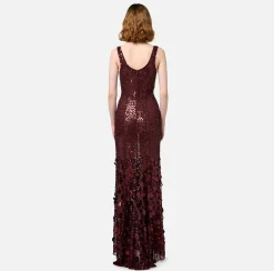 Abiti Red Carpet|Red Carpet|Elisabetta Franchi Abito red carpet in georgette ricamata con paillettes RougeNoir