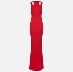 Abiti Red Carpet|Red Carpet|Elisabetta Franchi Abito red carpet in jersey con collana sulla schiena RedPassion