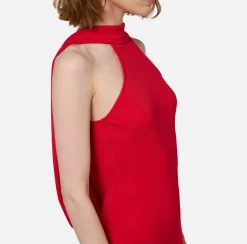 Abiti Red Carpet|Red Carpet|Elisabetta Franchi Abito red carpet in jersey con collana sulla schiena RedPassion