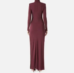 Abiti Red Carpet|Red Carpet|Elisabetta Franchi Abito red carpet in jersey con zip sul fianco RougeNoir