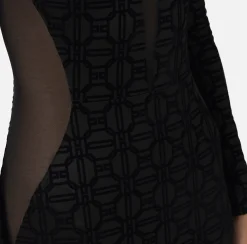 Abiti Red Carpet|Red Carpet|Elisabetta Franchi Abito red carpet in lycra flock e tulle Nero