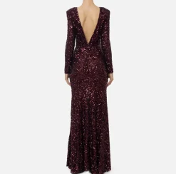 Abiti Red Carpet|Red Carpet|Elisabetta Franchi Abito red carpet in paillettes con catena e strass RougeNoir