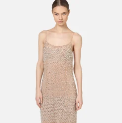 Abiti Red Carpet|Red Carpet|Elisabetta Franchi Abito red carpet in tulle ricamato con paillettes disegno losanga Crystal