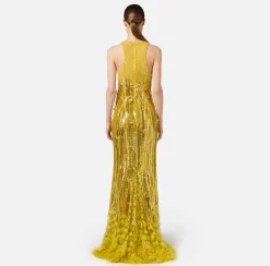 Red Carpet|Abiti Red Carpet|Elisabetta Franchi Abito red carpet ricamato con frange d'organza Mimosa