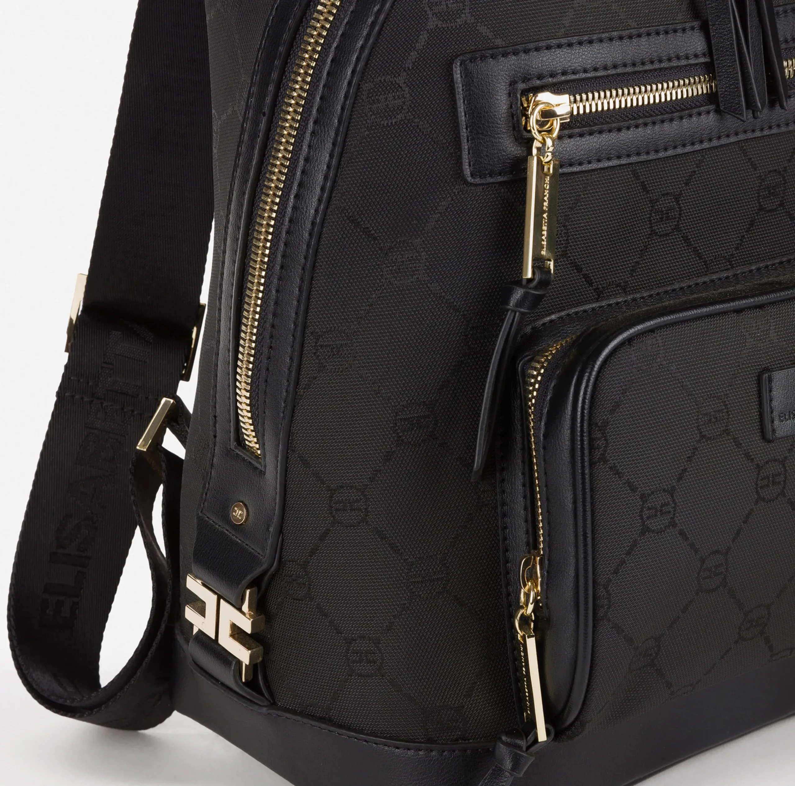 Valigeria|Zaini|Elisabetta Franchi Backpack Travel Nero