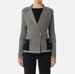 Giacche & Trench|Maglieria E Felpe|Elisabetta Franchi Blazer con tasche in vela tecnica Salepepe