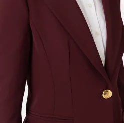 Giacche & Trench|Elisabetta Franchi Blazer in crêpe con revers a lancia RougeNoir