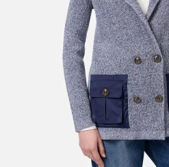 Giacche & Trench|Maglieria E Felpe|Elisabetta Franchi Blazer in viscosa mélange con tasche in vela tecnica Salepepe