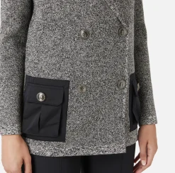 Giacche & Trench|Maglieria E Felpe|Elisabetta Franchi Blazer in viscosa mélange con tasche in vela tecnica Salepepe