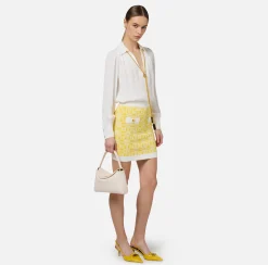 Camicie E Bluse|Elisabetta Franchi Blusa in georgette con charms collana Avorio