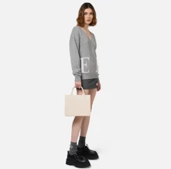 Borse A Mano|Elisabetta Franchi Bold Monogram Medium Shopper Burro