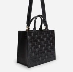 Borse A Mano|Elisabetta Franchi Bold Monogram Medium Shopper Nero
