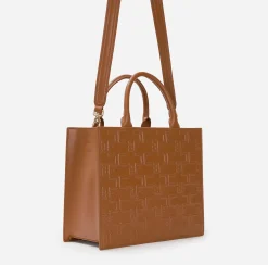 Borse A Mano|Elisabetta Franchi Bold Monogram Medium Shopper Cuoio