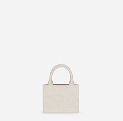 Borse A Mano|Elisabetta Franchi Bold Monogram Mini Shopper Burro