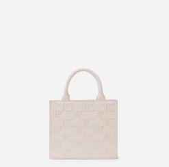 Borse A Mano|Elisabetta Franchi Bold Monogram Small Shopper Burro