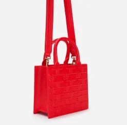 Borse A Mano|Elisabetta Franchi Bold Monogram Small Shopper Cuoio