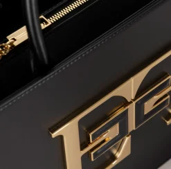 Borse A Mano|Elisabetta Franchi Borsa a mano media con logo Nero