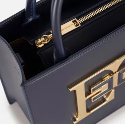 Borse A Mano|Elisabetta Franchi Borsa a mano piccola con logo Navy