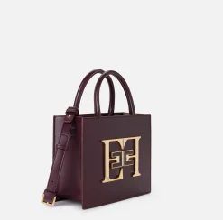 Borse A Mano|Elisabetta Franchi Borsa a mano piccola con logo RougeNoir
