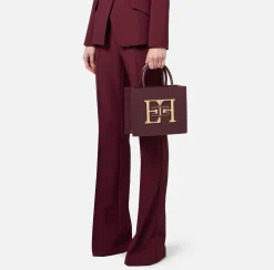 Borse A Mano|Elisabetta Franchi Borsa a mano piccola con logo RougeNoir