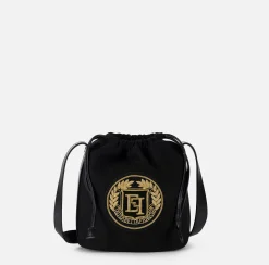 Borse A Tracolla|Elisabetta Franchi Borsa a secchiello in tessuto Nero