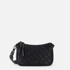 Borse A Spalla|Elisabetta Franchi Borsa a spalla piccola in raso ricamato Nero