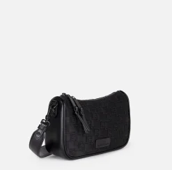 Borse A Spalla|Elisabetta Franchi Borsa a spalla piccola in raso ricamato Nero