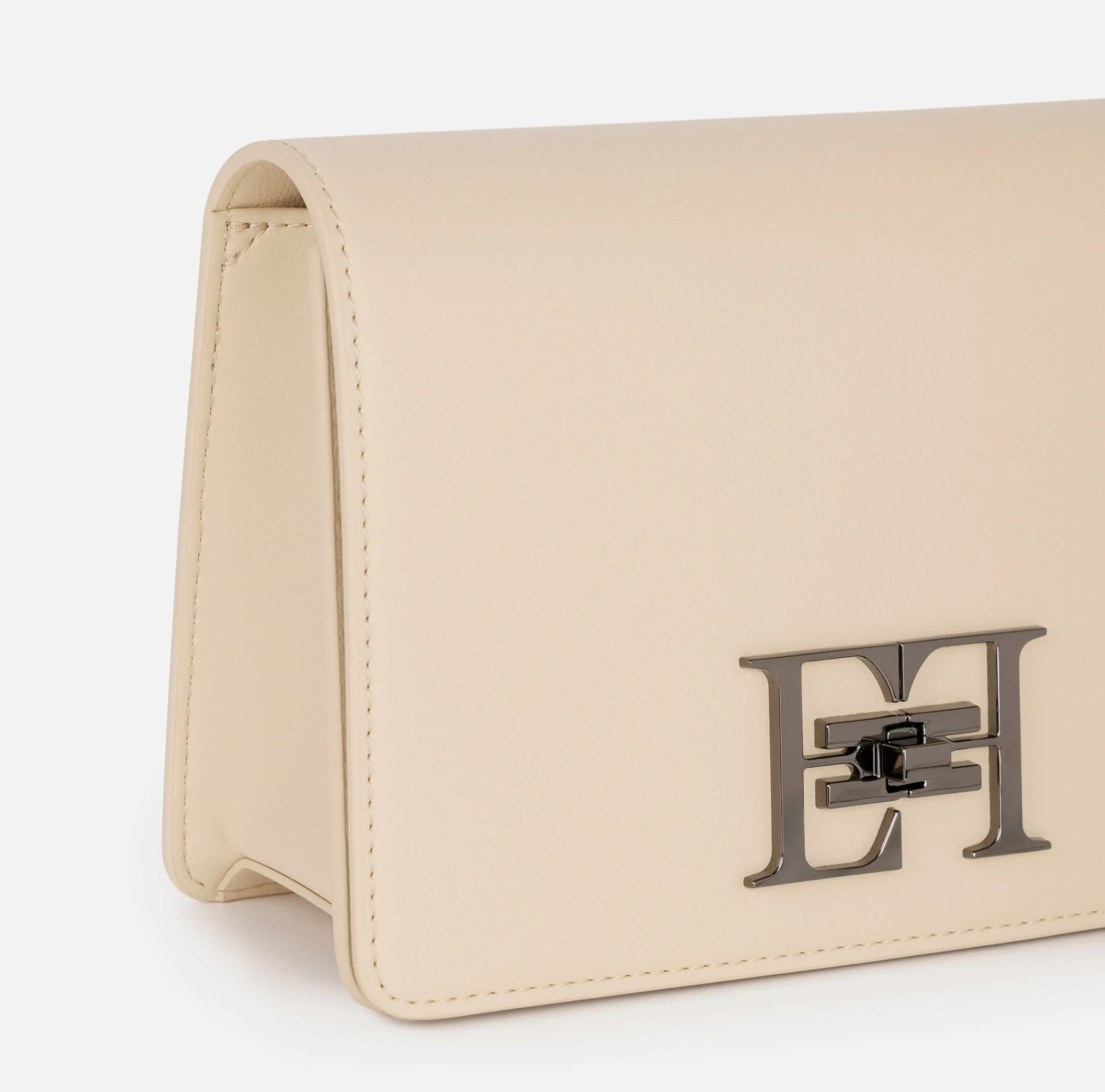 Borse A Tracolla|Elisabetta Franchi Borsa a tracolla con girello logo in metallo Crema