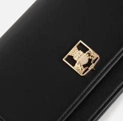 Borse A Tracolla|Elisabetta Franchi Borsa a tracolla in materiale sintetico con placca logo Nero