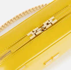 Borse A Tracolla|Elisabetta Franchi Borsa a tracolla in materiale effetto pelle con angoli in metallo Mimosa