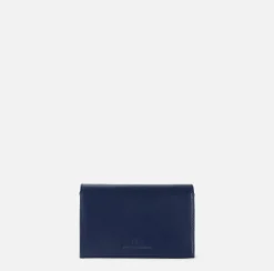 Borse A Tracolla|Elisabetta Franchi Borsa a tracolla in nappa con placca logo Navy