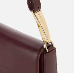 Borse A Spalla|Elisabetta Franchi Borsa a tracolla in pelle con logo embossed RougeNoir
