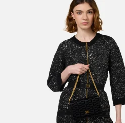 Borse A Tracolla|Elisabetta Franchi Borsa a tracolla La Dame Nero