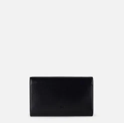 Borse A Tracolla|Elisabetta Franchi Borsa baguette in nappa con placca logo Nero