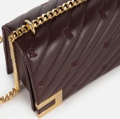 Borse A Tracolla|Elisabetta Franchi Borsa grande matelassé con tracolla RougeNoir