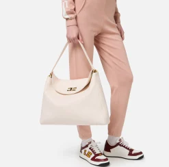 Borse A Spalla|Elisabetta Franchi Borsa hobo Avenue Bag grande Burro