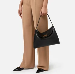 Borse A Spalla|Elisabetta Franchi Borsa hobo Avenue Bag media Nero