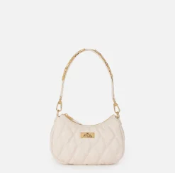 Borse A Spalla|Elisabetta Franchi Borsa hobo in tessuto embossed con lettering Lattice
