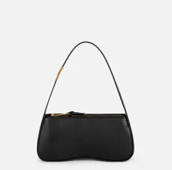Borse A Spalla|Elisabetta Franchi Borsa hobo media in nappa lucida Nero