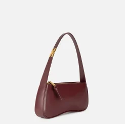 Borse A Spalla|Elisabetta Franchi Borsa hobo media in nappa lucida RougeNoir