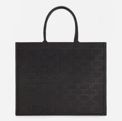 Borse A Mano|Elisabetta Franchi Borsa Monogram Grande Nero